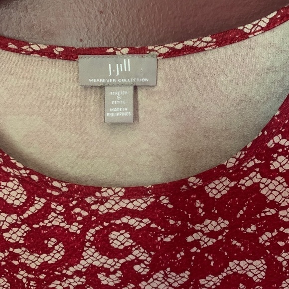 J Jill Wearever Damask Top | Petite Small - Picture 2 of 4